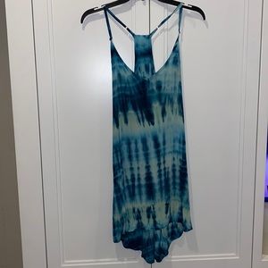 Blue Tie Dye Maxi Sundress, SIZE S